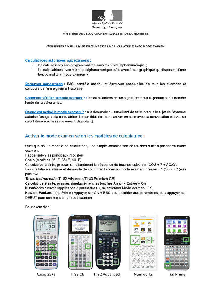 Examens comptables et calculatrice en mode examen - ComptaJob