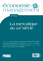Revue Économie et Management n°158 janvier 2016